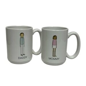 HF Coors Made in USA  Mommy‎ and Daddy Character Mugs